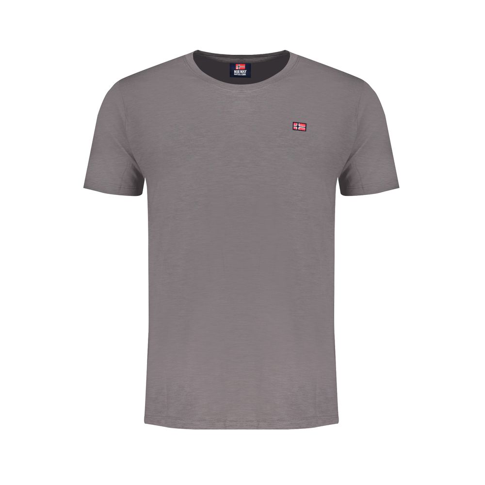 T-Shirt by Norway 1963 for men in cotton gray showcases a dramatic silhouette, elegantly detailed with a dramatic crew neckline and short-sleeve for a truly dramatic finish.