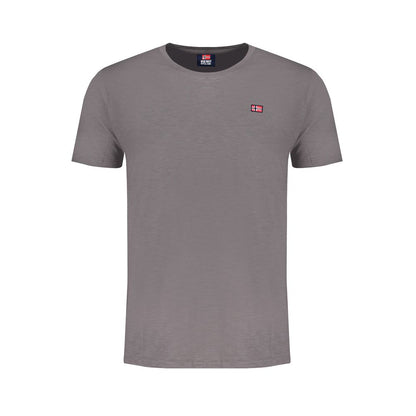 T-Shirt by Norway 1963 for men in cotton gray showcases a dramatic silhouette, elegantly detailed with a dramatic crew neckline and short-sleeve for a truly dramatic finish.