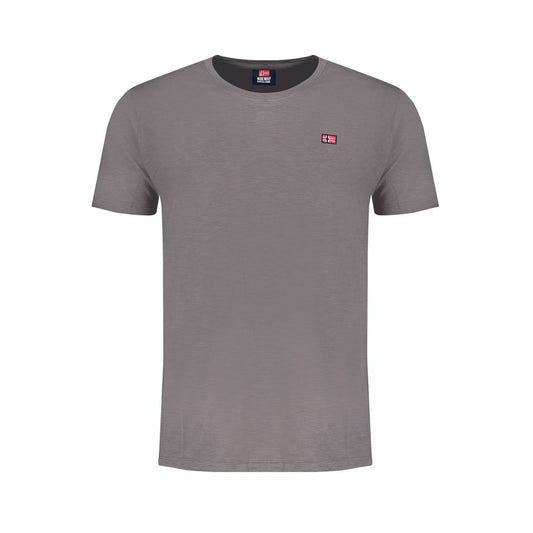 T-Shirt by Norway 1963 for men in cotton gray showcases a dramatic silhouette, elegantly detailed with a dramatic crew neckline and short-sleeve for a truly dramatic finish.