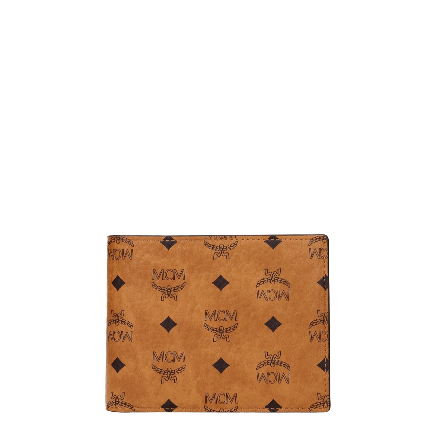 Cardholder Wallet by MCM for men in leather brown showcases a refined silhouette, artfully detailed with the signature style of the Leather Cardholder Wallet and functional card-organization.