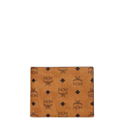 Cardholder Wallet by MCM for men in leather brown showcases a refined silhouette, artfully detailed with the signature style of the Leather Cardholder Wallet and functional card-organization.