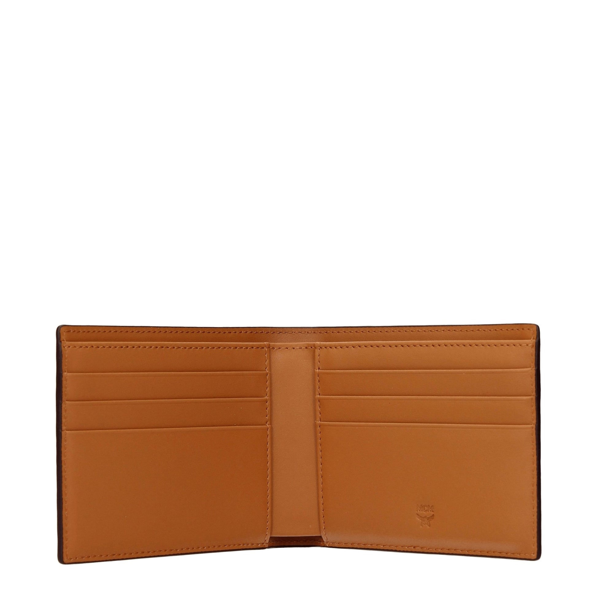Cardholder Wallet by MCM for men in leather brown showcases a refined silhouette, artfully capturing the essence of the refined Leather Cardholder Wallet design with functional card-organization.