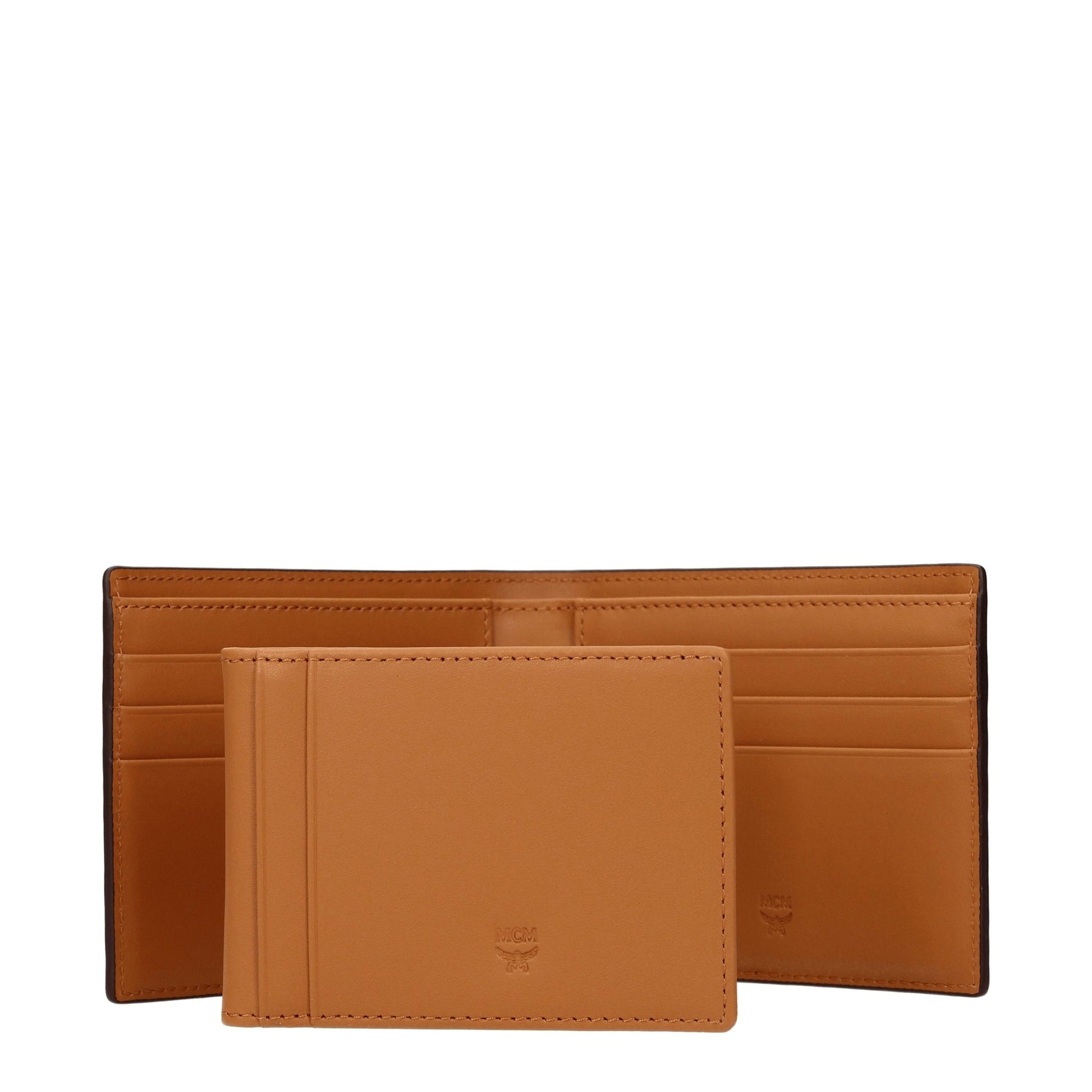 Cardholder Wallet by MCM for men in leather brown presents a refined silhouette, artfully capturing the essence of the Leather Cardholder Wallet design with sophisticated card-organization for a refined look.