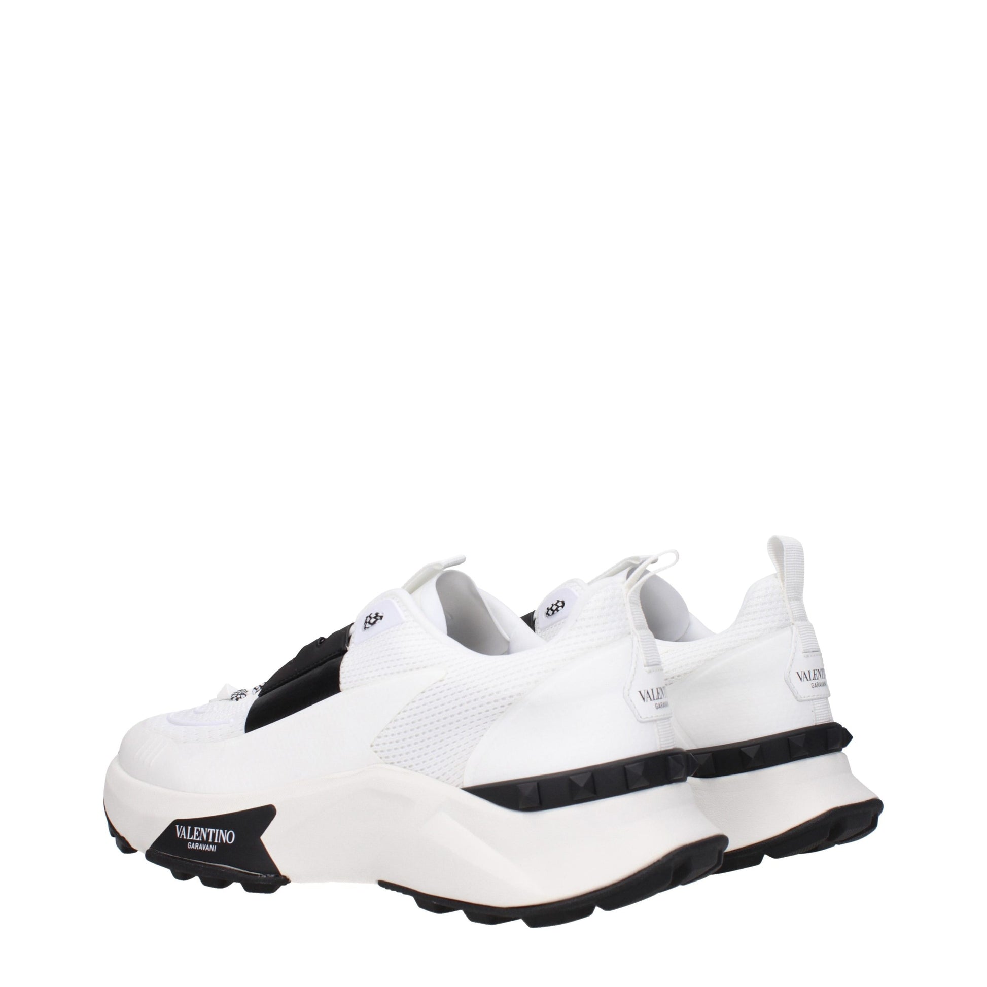 Athletic Sneakers by Valentino Garavani for men in rubber & fabric black, blue & white features an effortless chic silhouette, showcasing the signature athletic style of the Men's Athletic Rubber & Fabric Sneakers collection with a truly effortless chic finish.
