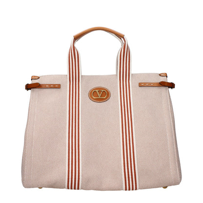 Handbag by Valentino Garavani for unisex in fabric beige features a refined silhouette, showcasing a secure , organized , and versatile adjustable-strap for a refined finish.