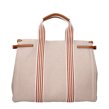 Handbag by Valentino Garavani for unisex in fabric beige features a ornamental silhouette, showcasing a secure , ample , and ornamental adjustable-strap for a sophisticated look.