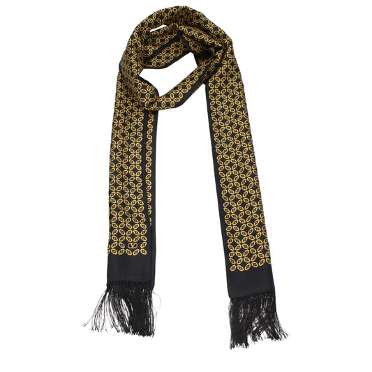 Scarf by Valentino Garavani for men in silk black features a snug silhouette, perfectly showcasing the elegant drape and premium finish of the Silk Scarf.