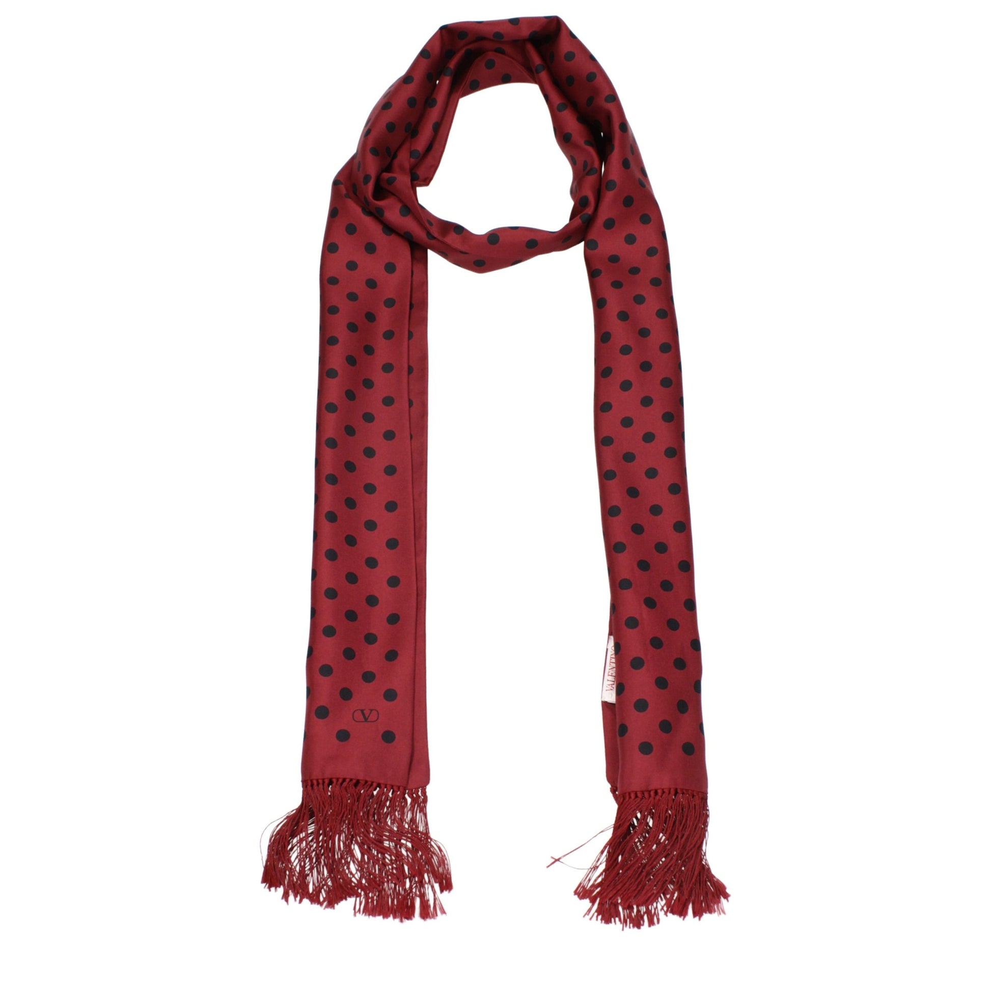 Scarf by Valentino Garavani for men in silk red showcases a on trend silhouette, artfully capturing the on trend essence of the Silk Scarf design with a sophisticated finish.