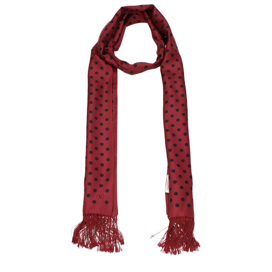 Scarf by Valentino Garavani for men in silk red showcases a on trend silhouette, artfully capturing the on trend essence of the Silk Scarf design with a sophisticated finish.