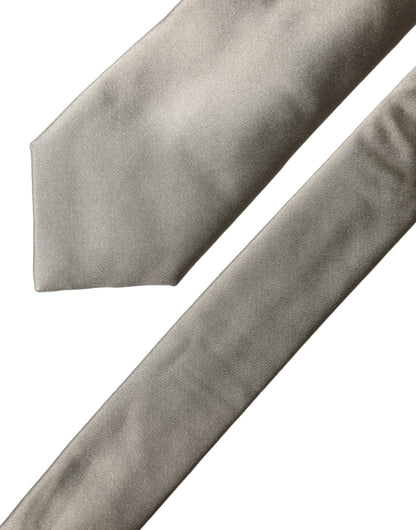 Dolce & Gabbana White Tattoo Floral Silk Adjustable Men Tied Necktie Tie