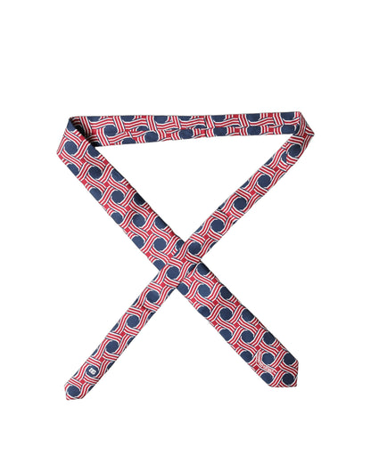 Dolce & Gabbana Multicolor Patterned Silk Adjustable Men Tied Necktie Tie