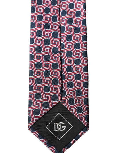 Dolce & Gabbana Multicolor Patterned Silk Adjustable Men Tied Necktie Tie