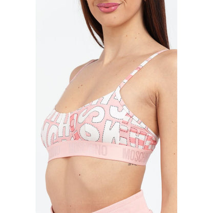 Moschino Women's Stretch Cotton Bra - Multicolor Pink