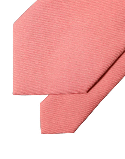 Dolce & Gabbana Coral Pink Polyester Adjustable Women Tied Necktie Tie