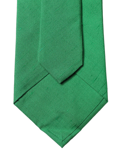 Dolce & Gabbana Green Solid Silk Cotton Adjustable Women Necktie Tie