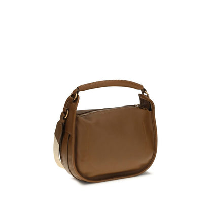 Burberry B Clip Bos Taurus Calf Leather Small 2-in-1 Shoulder & Crossbody Bag - Brown Signature