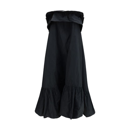 Dress by Saint Laurent for women in cotton polyester canvas black features an sultry silhouette defined by a and sleeveless, falling to an sultry long for a sultry look.
