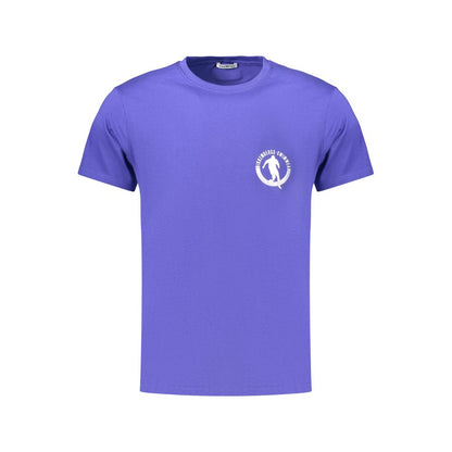 T-Shirt by Bikkembergs for men in cotton blue showcases a chic silhouette, artfully detailed with a chic and for a chic finish.