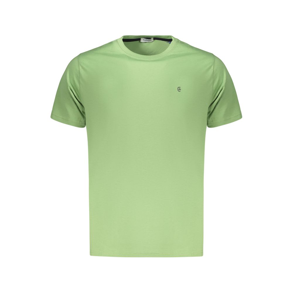 T-Shirt by Coveri Moving for men in cotton green features an edgy silhouette, meticulously detailed with a sophisticated and for a truly edgy finish.