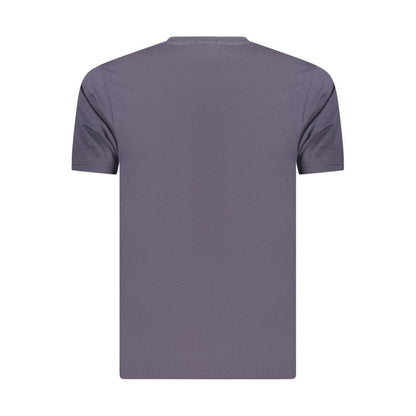 T-Shirt by Coveri Moving for men in cotton blue showcases a fashionable silhouette, elegantly detailed with a fashionable and for a sophisticated, high-fashion look.