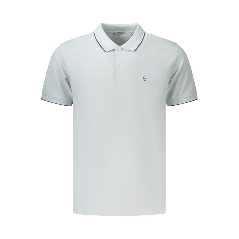 Polo Shirt by Coveri Moving for men in cotton azzurro & sky-blue presents a sleek silhouette, featuring a refined and for a sleek finish.
