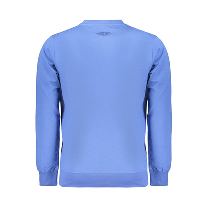 Sweatshirt by Coveri Moving for men in cotton blue showcases a slouchy chic silhouette, artfully detailed with a slouchy chic and for a slouchy chic finish.