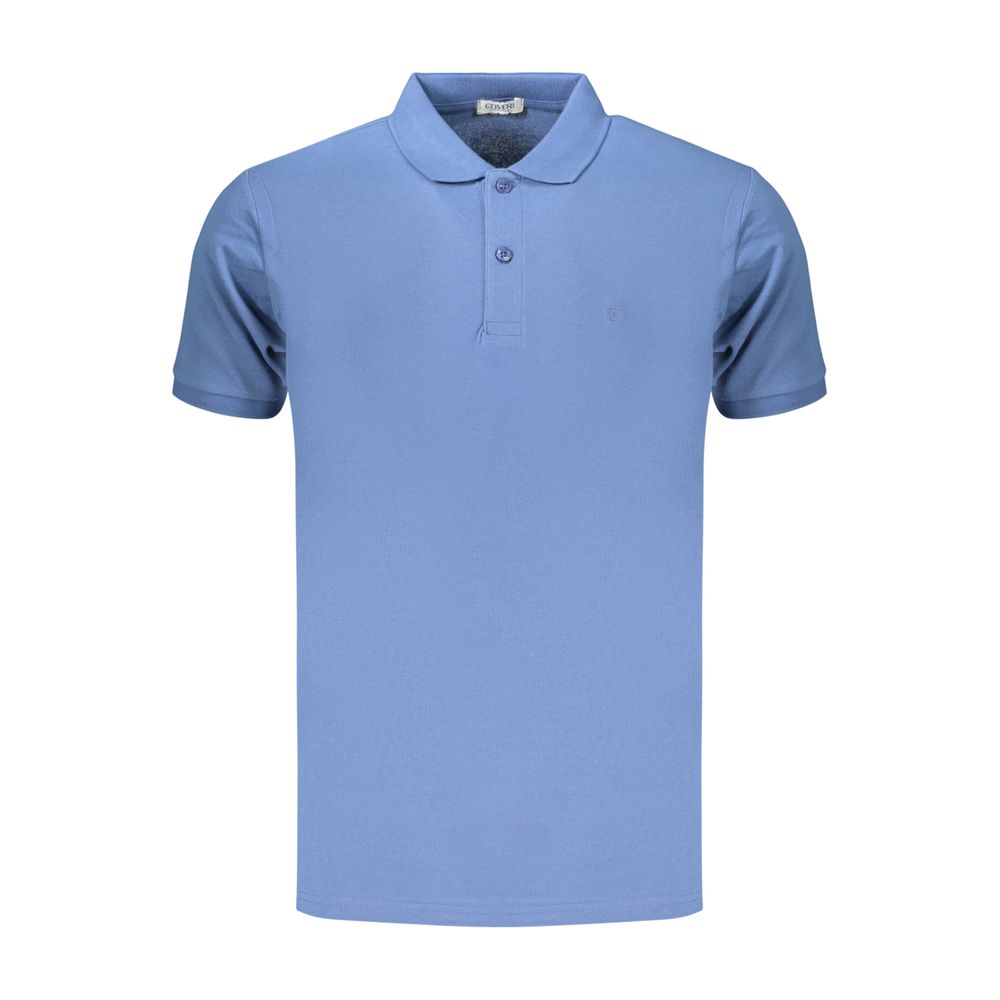 Polo Shirt by Coveri Moving for men in cotton blue features a eye catching silhouette, showcasing a refined and for a eye catching finish.