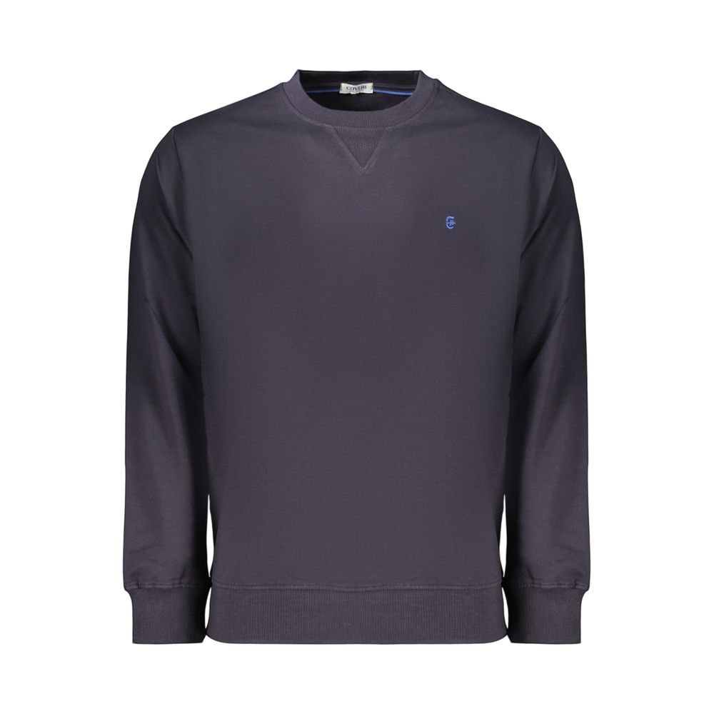 Hooded Sweatshirt Hoodie by Coveri Moving for men in cotton blue features a slouchy chic silhouette, detailed with a slouchy chic and a signature hooded neckline for an elevated aesthetic.