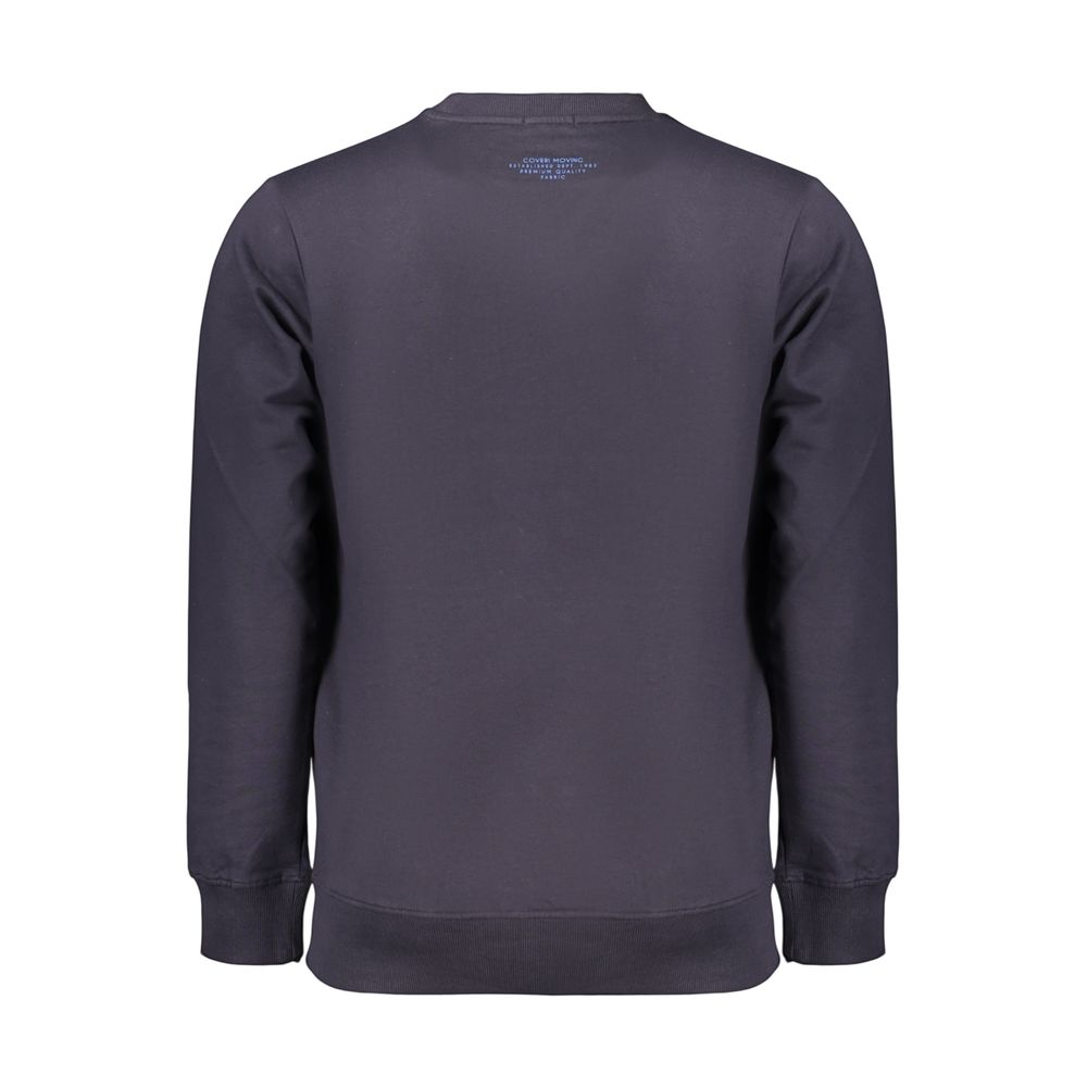 Hooded Sweatshirt Hoodie by Coveri Moving for men in cotton blue features a edgy silhouette, detailed with a edgy and for a refined finish.