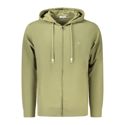 Hooded Sweatshirt Hoodie by Coveri Moving for men in cotton green features a slouchy chic silhouette, detailed with a slouchy chic and a signature hooded neckline for an elevated aesthetic.
