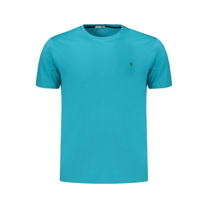 T-Shirt by Coveri Moving for men in cotton azzurro showcases a unassuming silhouette, artfully detailed with a refined and unassuming for a sophisticated, contemporary look.