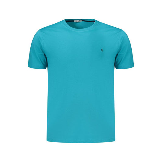T-Shirt by Coveri Moving for men in cotton azzurro showcases a unassuming silhouette, artfully detailed with a refined and unassuming for a sophisticated, contemporary look.