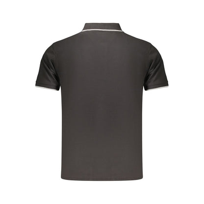 Polo Shirt by Coveri Moving for men in cotton black presents a crisp silhouette, artfully detailed with a crisp and crisp .