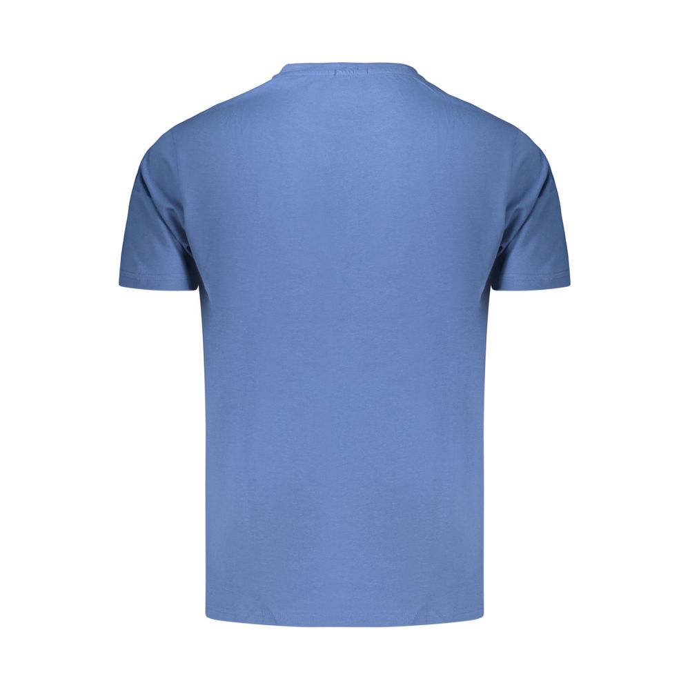 T-Shirt by Coveri Moving for men in cotton blue showcases a dramatic silhouette, elegantly detailed with a dramatic and for a truly dramatic finish.