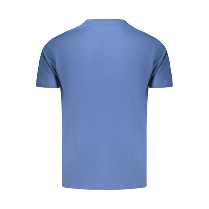 T-Shirt by Coveri Moving for men in cotton blue showcases a dramatic silhouette, elegantly detailed with a dramatic and for a truly dramatic finish.