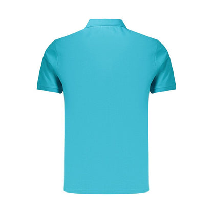 Polo Shirt by Coveri Moving for men in cotton azzurro presents a sleek silhouette, featuring a refined and for a sleek finish.