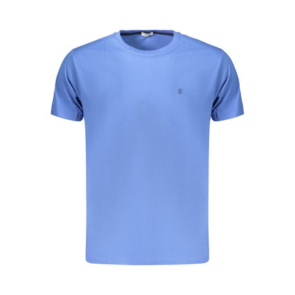 T-Shirt by Coveri Moving for men in cotton blue showcases a chic silhouette, artfully detailed with a chic and for a chic finish.