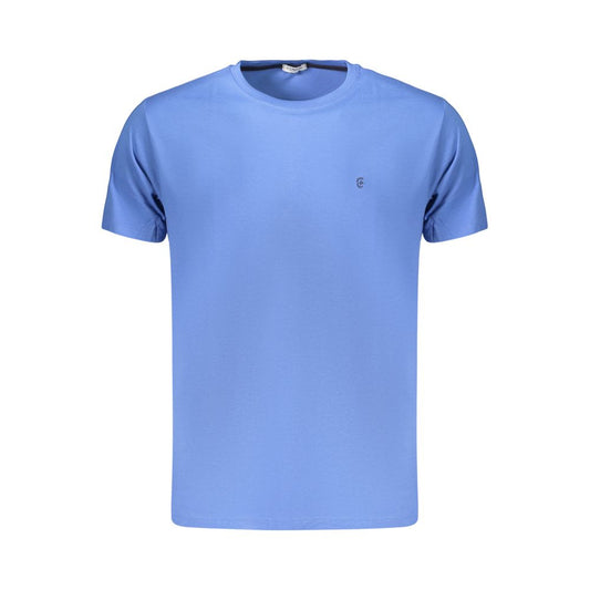 T-Shirt by Coveri Moving for men in cotton blue showcases a chic silhouette, artfully detailed with a chic and for a chic finish.