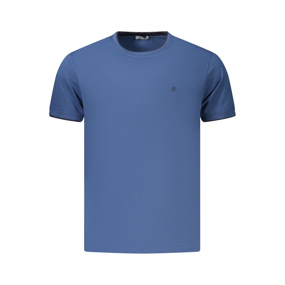 T-Shirt by Coveri Moving for men in cotton blue features an edgy silhouette, meticulously detailed with a sophisticated and for a truly edgy finish.