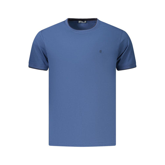T-Shirt by Coveri Moving for men in cotton blue features an edgy silhouette, meticulously detailed with a sophisticated and for a truly edgy finish.