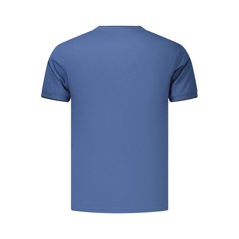 T-Shirt by Coveri Moving for men in cotton blue showcases a dramatic silhouette, elegantly detailed with a dramatic and for a truly dramatic finish.