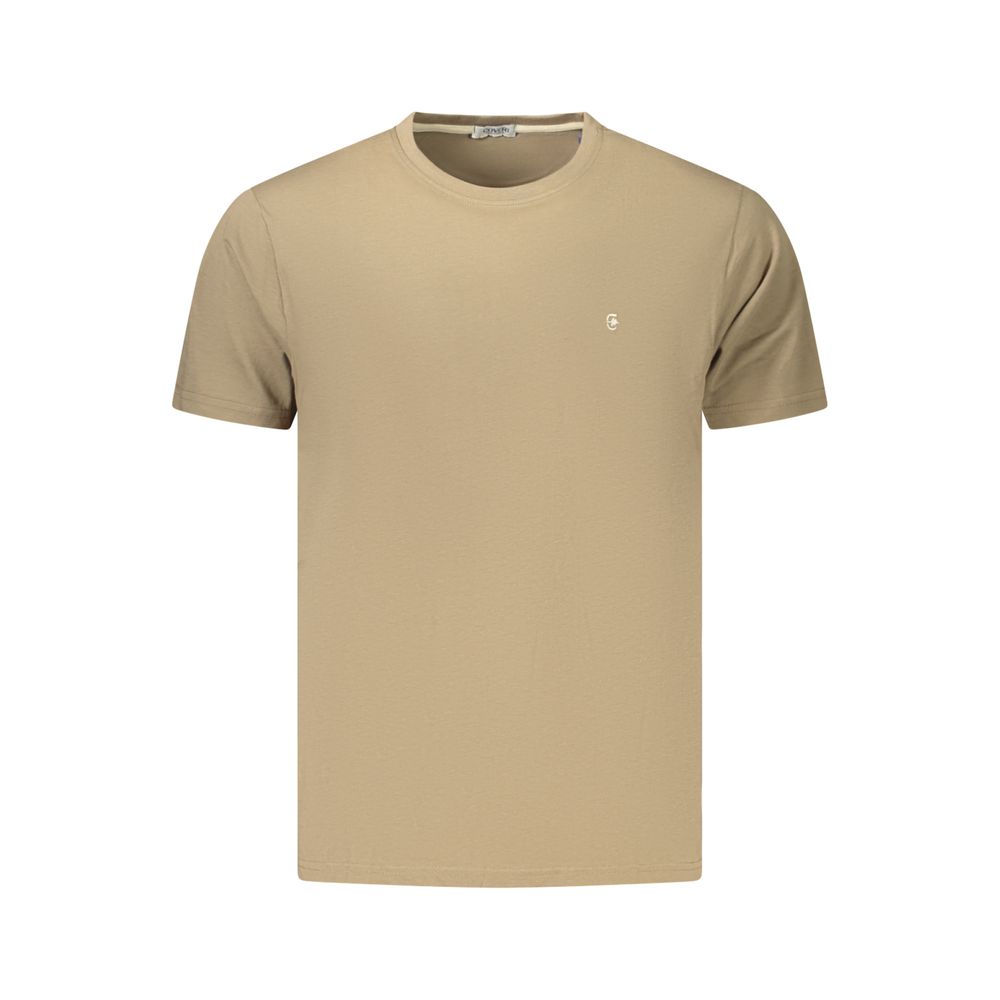 T-Shirt by Coveri Moving for men in cotton brown showcases a fashionable silhouette, elegantly detailed with a fashionable and for a sophisticated, high-fashion look.