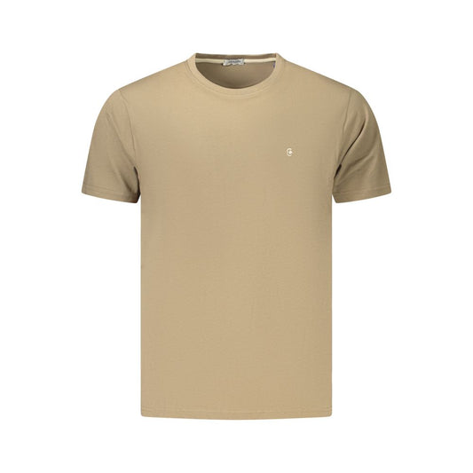 T-Shirt by Coveri Moving for men in cotton brown showcases a fashionable silhouette, elegantly detailed with a fashionable and for a sophisticated, high-fashion look.