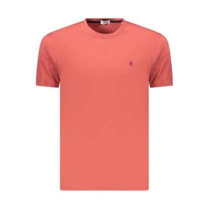T-Shirt by Coveri Moving for men in cotton red showcases a unassuming silhouette, artfully detailed with a refined and unassuming for a sophisticated, contemporary look.