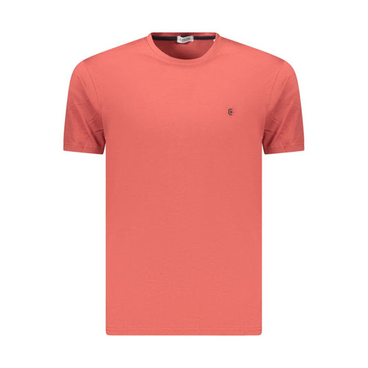 T-Shirt by Coveri Moving for men in cotton red showcases a unassuming silhouette, artfully detailed with a refined and unassuming for a sophisticated, contemporary look.