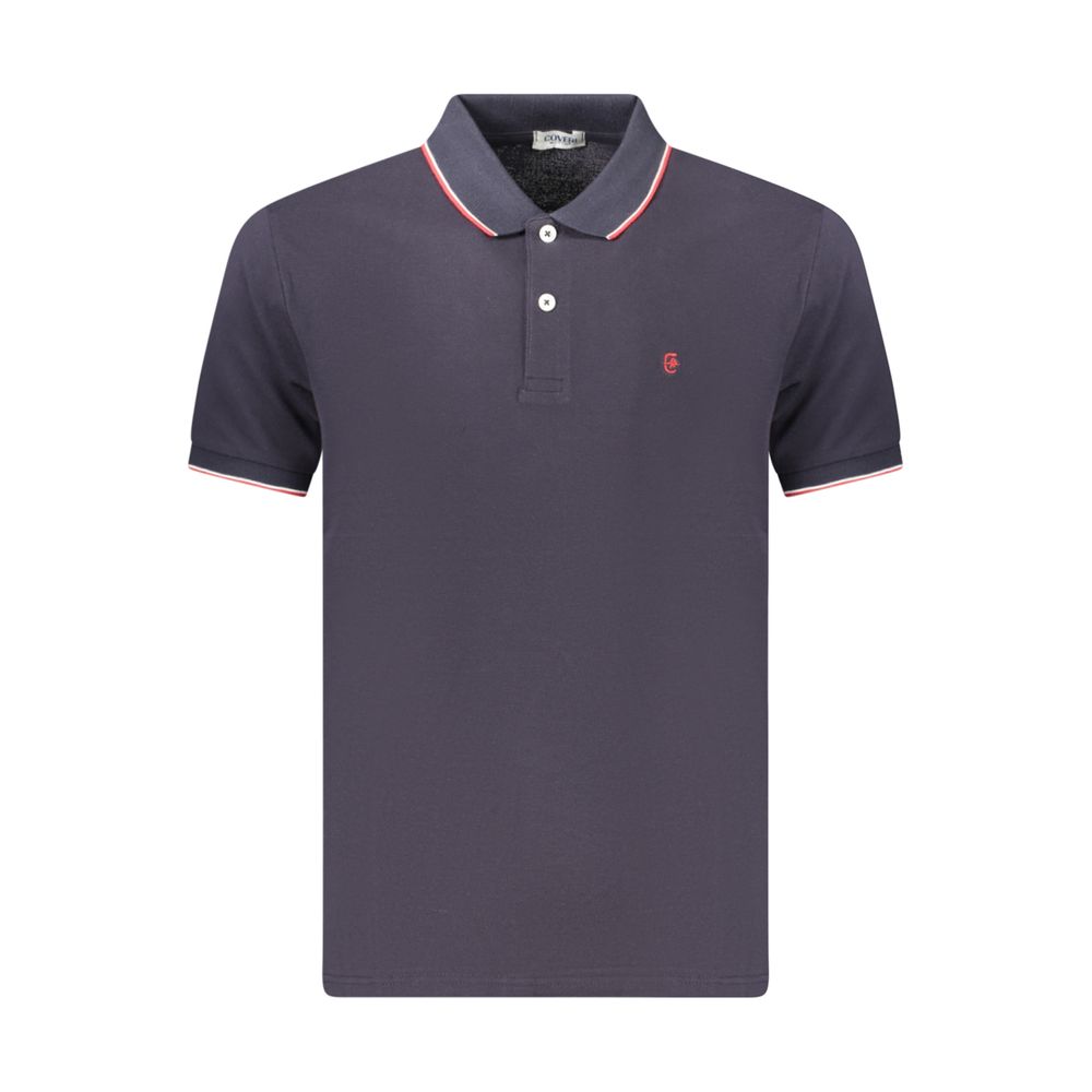 Polo Shirt by Coveri Moving for men in cotton blue presents a distinguished silhouette, showcasing a sophisticated and distinguished for a truly distinguished finish.