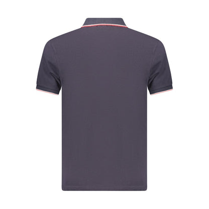 Polo Shirt by Coveri Moving for men in cotton blue presents a crisp silhouette, artfully detailed with a crisp and crisp .