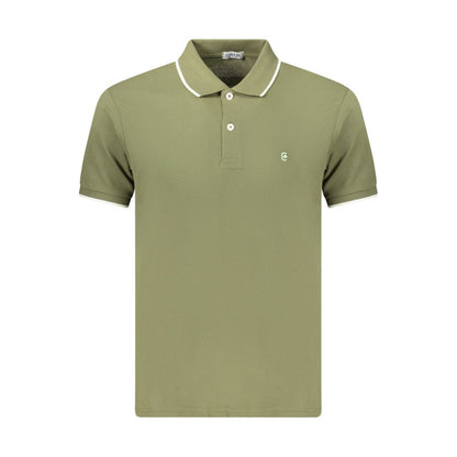 Polo Shirt by Coveri Moving for men in cotton green showcases a sharp silhouette, detailed with a refined and sharp for a sophisticated finish.
