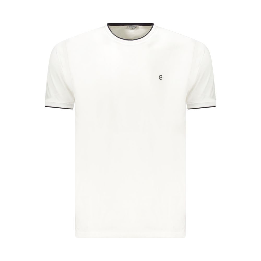 T-Shirt by Coveri Moving for men in cotton white showcases a dramatic silhouette, elegantly detailed with a dramatic and for a truly dramatic finish.