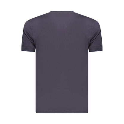 T-Shirt by Coveri Moving for men in cotton blue features an edgy silhouette, meticulously detailed with a sophisticated and for a truly edgy finish.